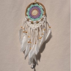 Drmmefanger - hvid, fersken, lilla, turkis og mint