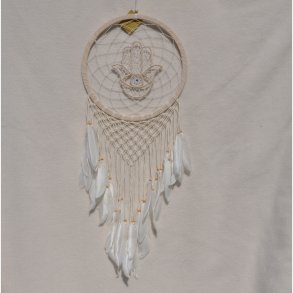 Drmmefanger med hvid Hamsa og det bl je