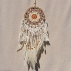 Drmmefanger - brun, beige og hvid