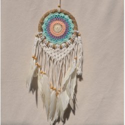 Drmmefanger - hvid, fersken, lilla, turkis og mint