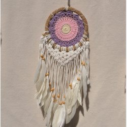 Drmmefanger - hvid, lyserd og lilla