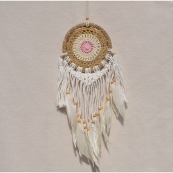 Drmmefanger - lyserd, hvid og beige