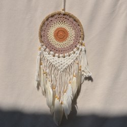 Drmmefanger - brun, beige og hvid