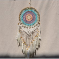 Drmmefanger - hvid, fersken, lilla, turkis og mint