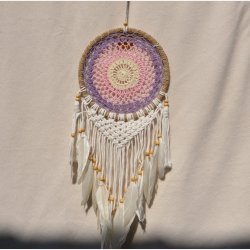 Drmmefanger - hvid, lyserd og lilla