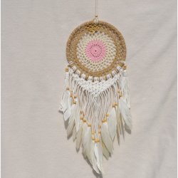 Drmmefanger - lyserd, hvid og beige