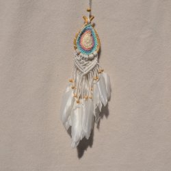 Drmmefanger - hvid, fersken, lilla, turkis og mint