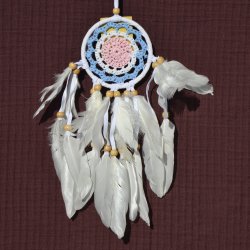 Dr�mmefanger med farvet blomst