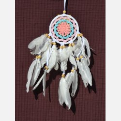 Dr�mmefanger med farvet blomst