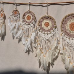 Drmmefanger - brun, beige og hvid