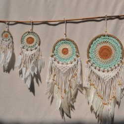 Drmmefanger - brun, hvid og mint