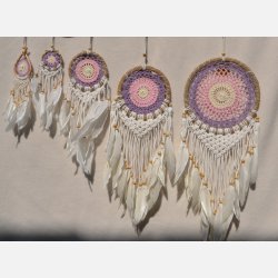 Drmmefanger - hvid, lyserd og lilla