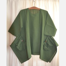 Oversize bluse med lommer