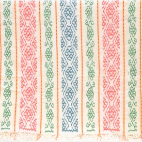 Ikat tekstil tribal - snirkler i flere farver