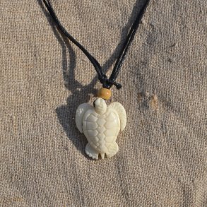 Skildpadde halskde - hvid